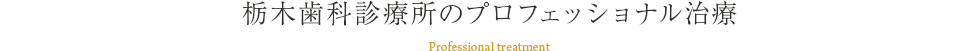 栃木歯科診療所のプロフェッショナル治療