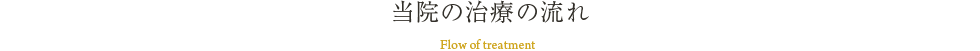 当院の治療のながれ